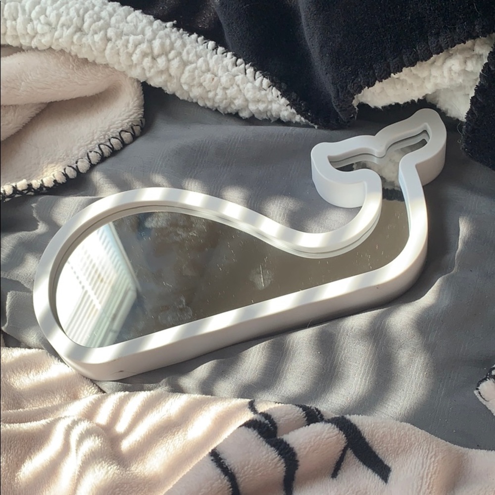 fun decorative whale mirror